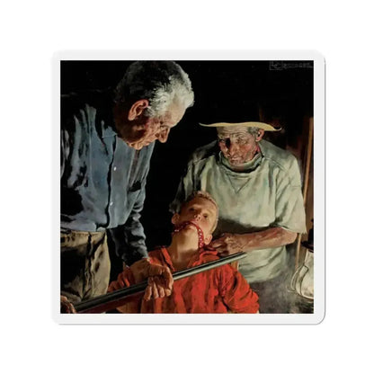 Prisoner (Magazine Illustration) Refrigerator Magnet 2 Inch Die-Cut - The Sticker Space