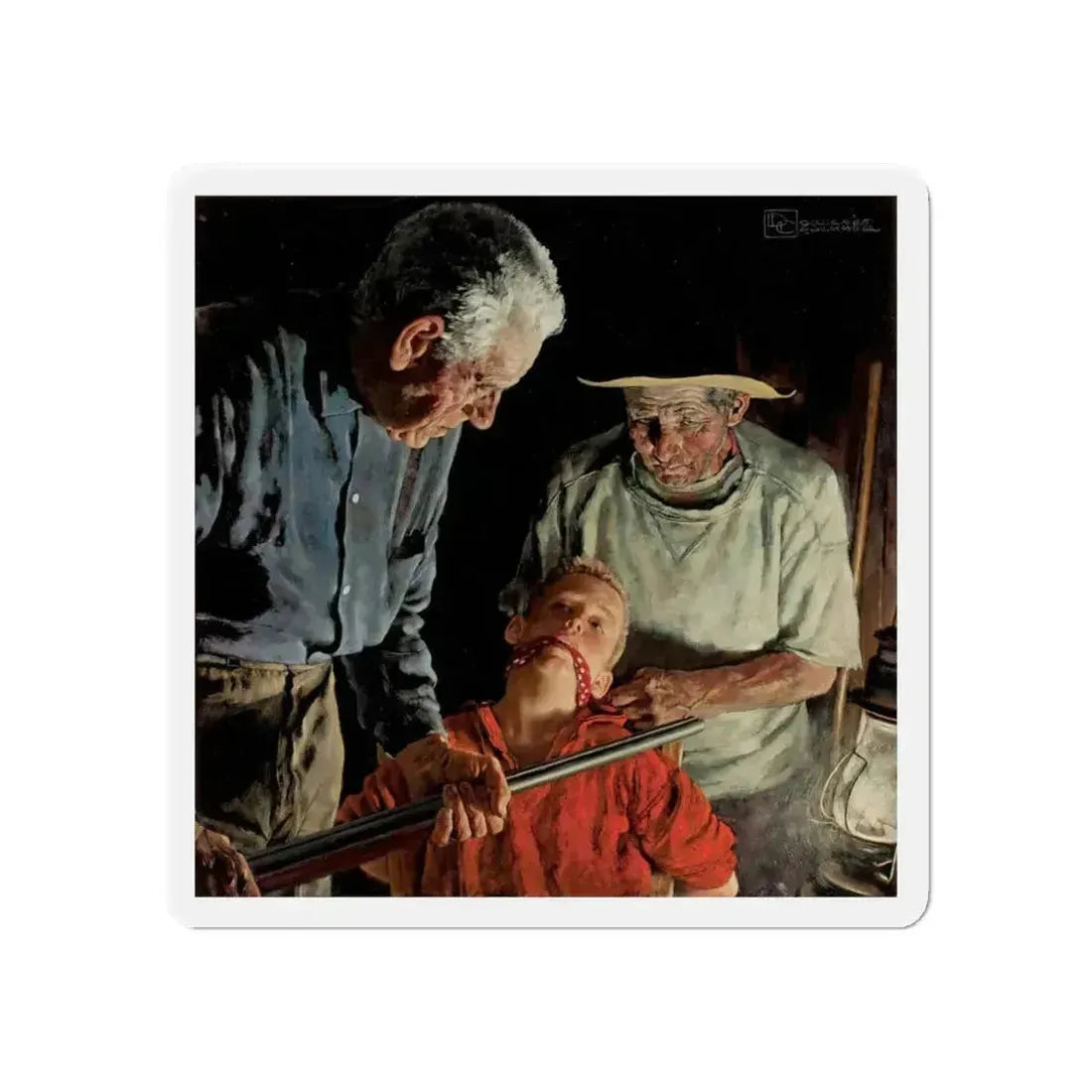 Prisoner (Magazine Illustration) Refrigerator Magnet 6 Inch Die-Cut - The Sticker Space