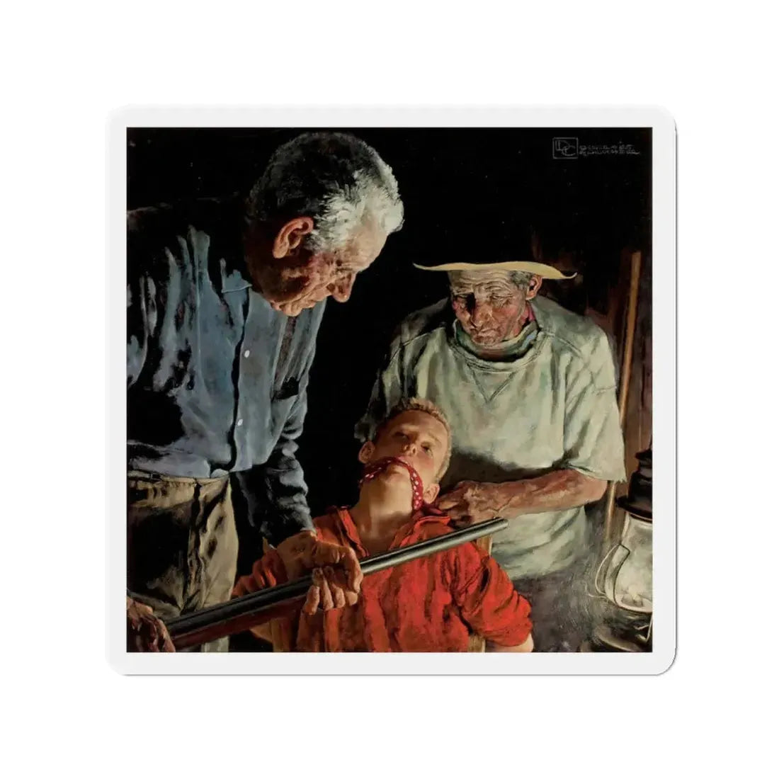 Prisoner (Magazine Illustration) Refrigerator Magnet - The Sticker Space