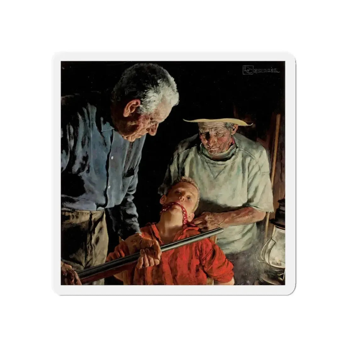 Prisoner (Magazine Illustration) Refrigerator Magnet - The Sticker Space