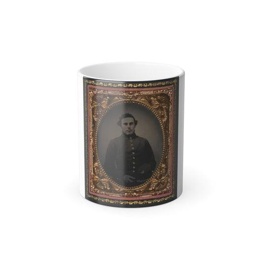 Private Abram M. Carhart of Company C, 177Th New York Infantry Regiment With Kepi (U.S. Civil War) Color Morphing Mug 11oz-11oz-The Sticker Space