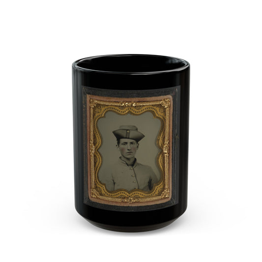 Private Albert B. Martin Of Co. 3, Washington Louisiana Light Artillery Battery (U.S. Civil War) Black Coffee Mug-15oz-The Sticker Space