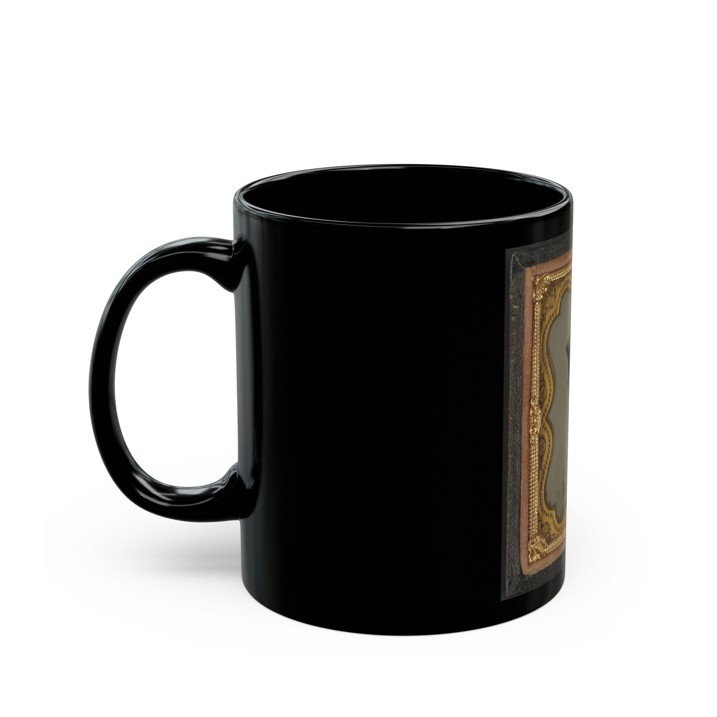 Private Albert B. Martin Of Co. 3, Washington Louisiana Light Artillery Battery (U.S. Civil War) Black Coffee Mug-The Sticker Space