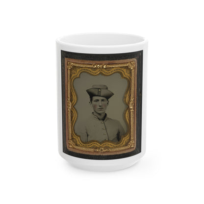 Private Albert B. Martin Of Co. 3, Washington Louisiana Light Artillery Battery (U.S. Civil War) White Coffee Mug-15oz-The Sticker Space