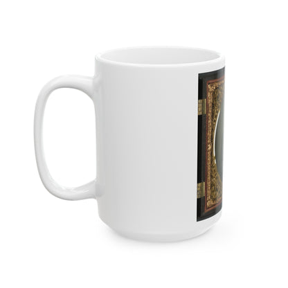 Private Alexander T. Harris Of Richmond Parker Virginia Light Artillery Battery In Richmond Depot Jacket (U.S. Civil War) White Coffee Mug-The Sticker Space