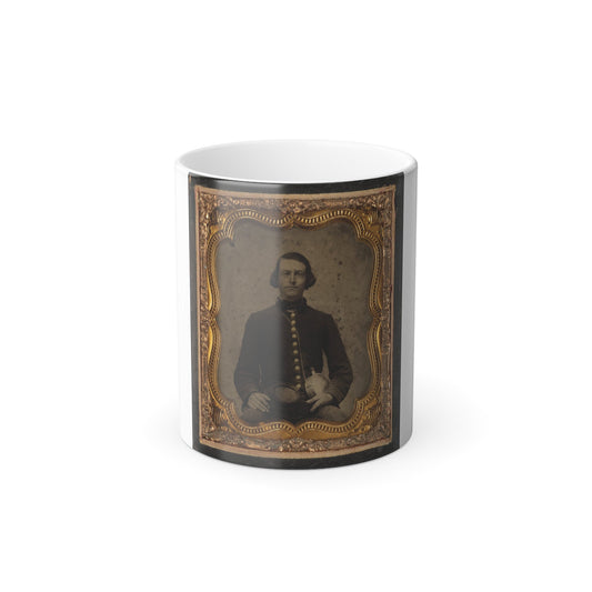 Private Amos Guise of Co. H, 3Rd South Carolina Infantry Regiment, in Uniform With Canteen (U.S. Civil War) Color Morphing Mug 11oz-11oz-The Sticker Space