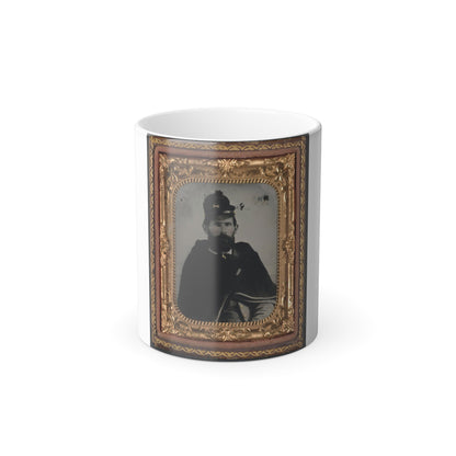 Private Archibald D. Council of Co. K, 18Th North Carolina Infantry Regiment, in Uniform and Wrapped With Hospital Blanket (U.S. Civil War) Color Morphing Mug 11oz-11oz-The Sticker Space