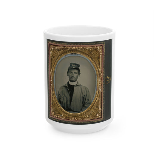 Private Archibald Magill Smith Of Co. F, 1st Virginia Cavalry Regiment, And Co. D, 6th Virginia Cavalry Regiment, In Uniform (U.S. Civil War) White Coffee Mug-15oz-The Sticker Space