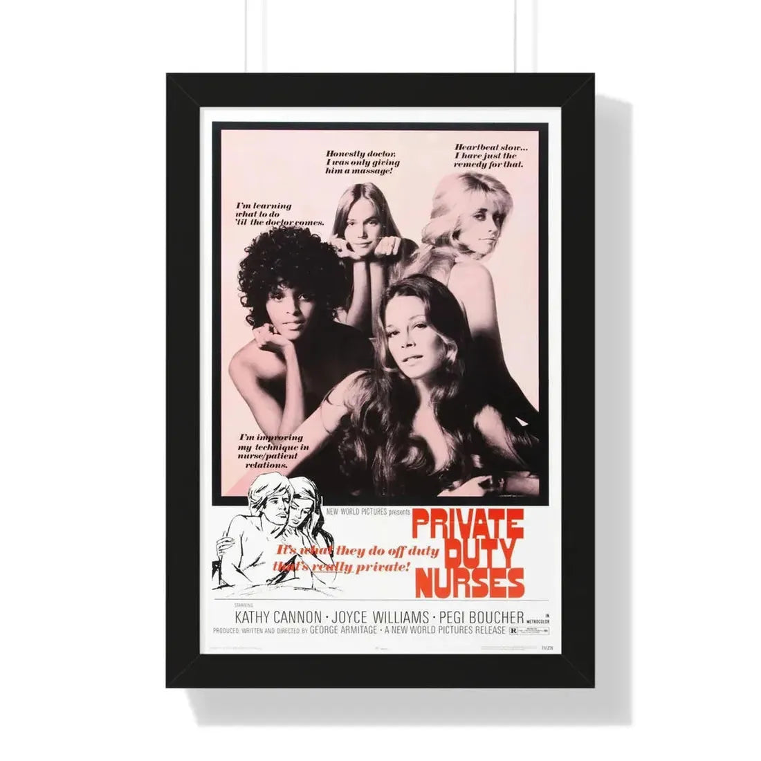 PRIVATE DUTY NURSES 1971 - Framed Movie Poster - The Sticker Space