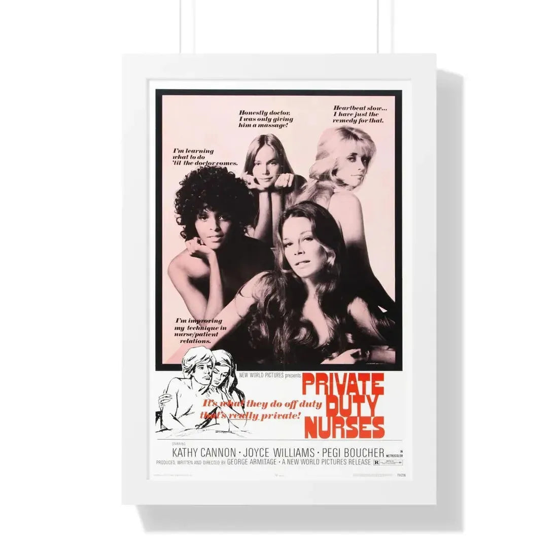 PRIVATE DUTY NURSES 1971 - Framed Movie Poster - The Sticker Space