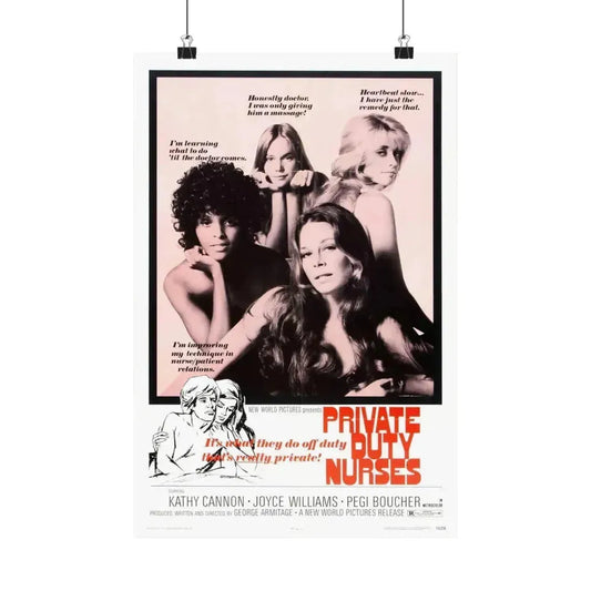 PRIVATE DUTY NURSES 1971 - Paper Movie Poster 12″ x 18″ Matte - The Sticker Space