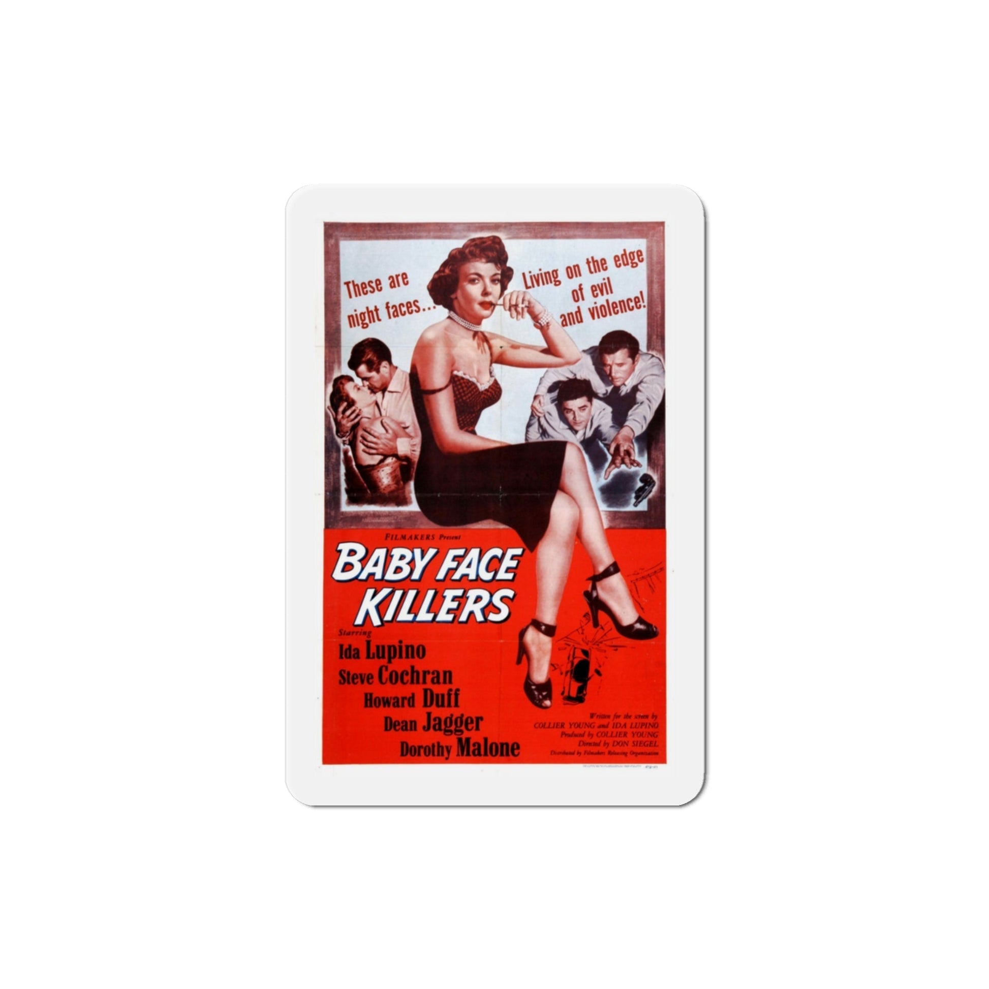 Private Hell 36 aka Baby Face Killers 1954 Movie Poster Die-Cut Magnet-3 Inch-The Sticker Space