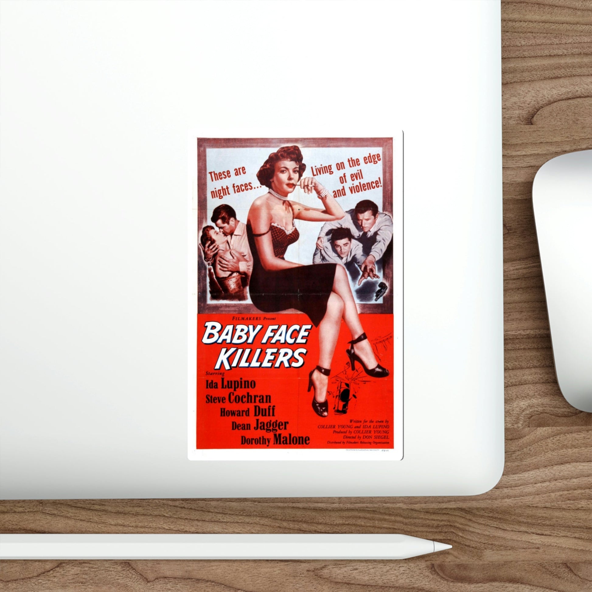 Private Hell 36 aka Baby Face Killers 1954 Movie Poster STICKER Vinyl Die-Cut Decal-The Sticker Space