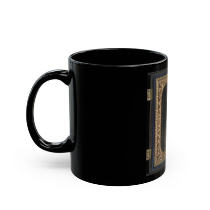 Private Peter Jones Of 12th Virginia Infantry Regiment, With Pistol (U.S. Civil War) Black Coffee Mug-The Sticker Space