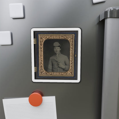 Private Peter Jones Of 12th Virginia Infantry Regiment, With Pistol (U.S. Civil War) Refrigerator Magnet-The Sticker Space