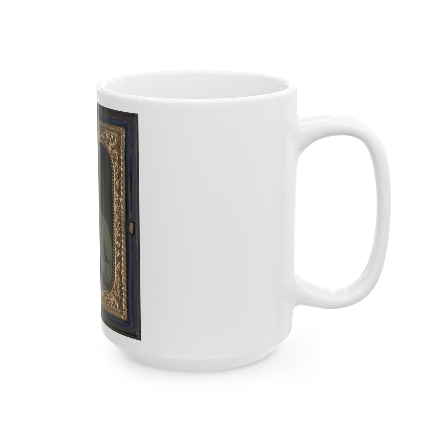 Private Peter Jones Of 12th Virginia Infantry Regiment, With Pistol (U.S. Civil War) White Coffee Mug-The Sticker Space