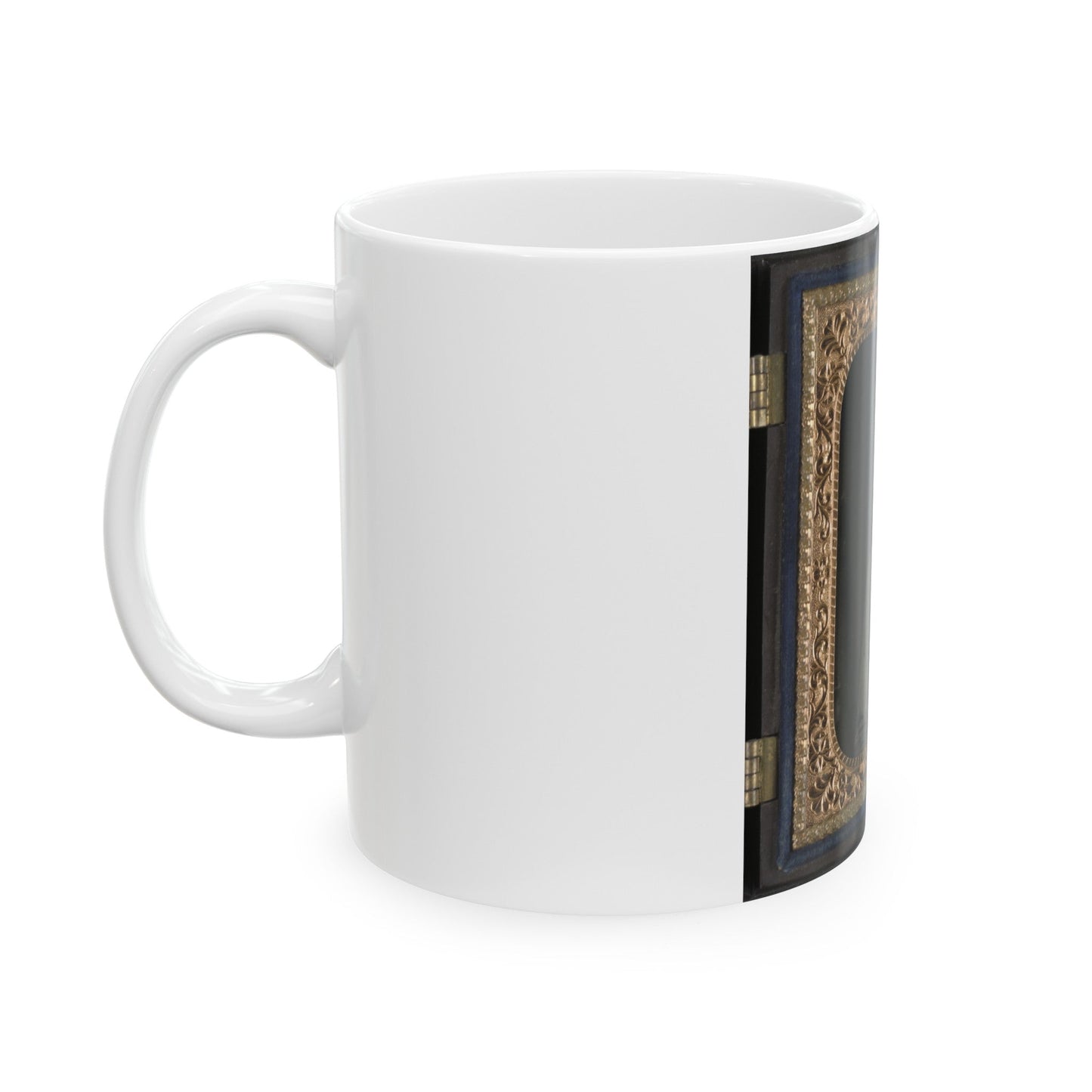 Private Peter Jones Of 12th Virginia Infantry Regiment, With Pistol (U.S. Civil War) White Coffee Mug-The Sticker Space