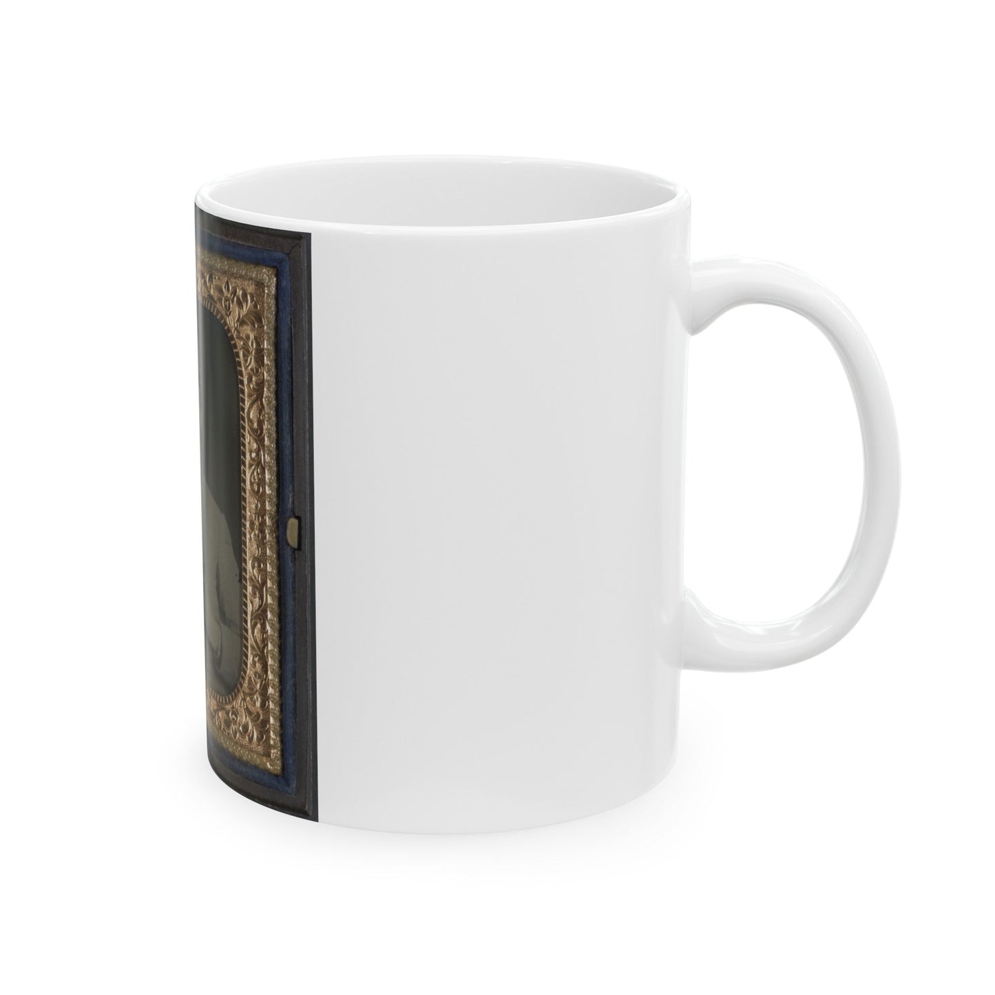 Private Peter Jones Of 12th Virginia Infantry Regiment, With Pistol (U.S. Civil War) White Coffee Mug-The Sticker Space