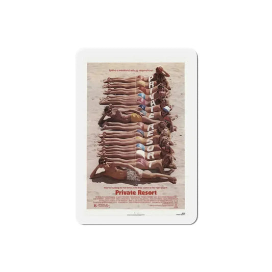 Private Resort 1985 Movie Poster Refrigerator Magnet 2 Inch - The Sticker Space