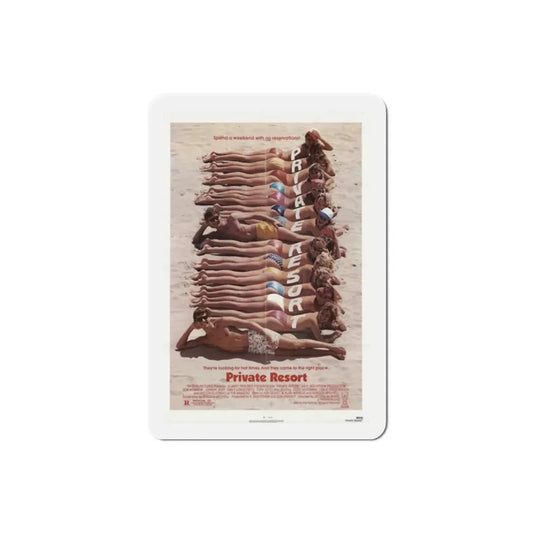 Private Resort 1985 Movie Poster Refrigerator Magnet 2 Inch - The Sticker Space