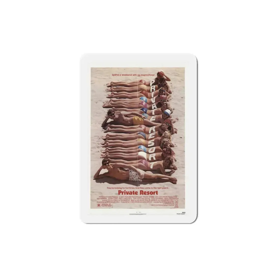 Private Resort 1985 Movie Poster Refrigerator Magnet 3 Inch - The Sticker Space