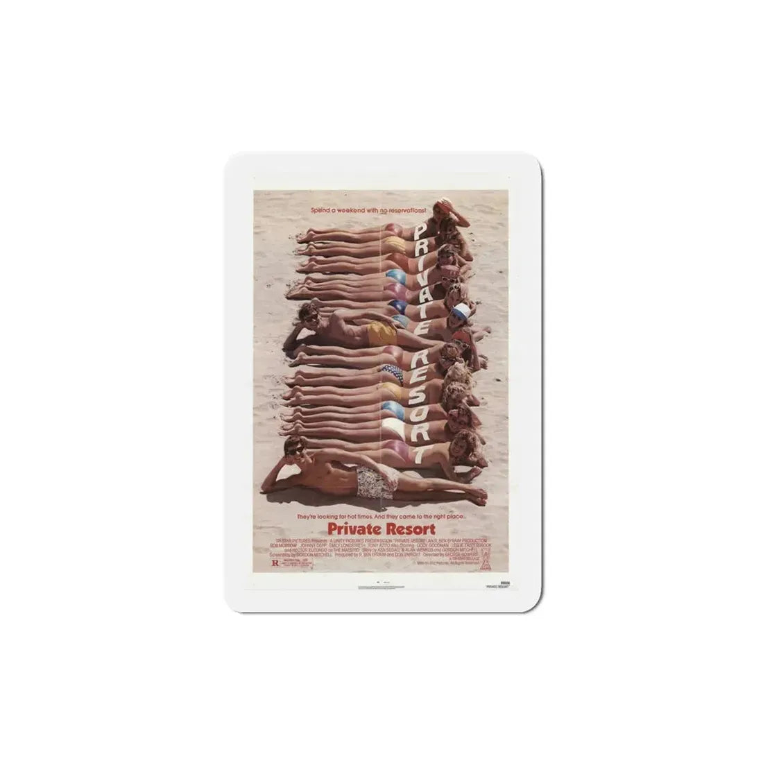 Private Resort 1985 Movie Poster Refrigerator Magnet 4 Inch - The Sticker Space