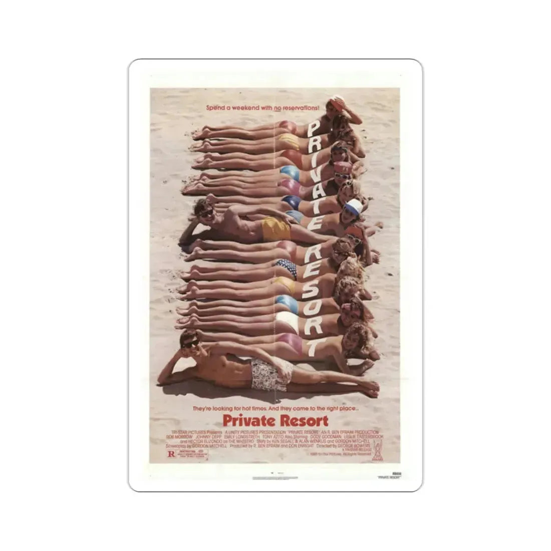 Private Resort 1985 Movie Poster STICKER Vinyl Die-Cut Decal - The Sticker Space