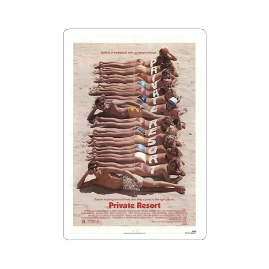 Private Resort 1985 Movie Poster - STICKER Vinyl Kiss-Cut Decal 2 Inch White - The Sticker Space