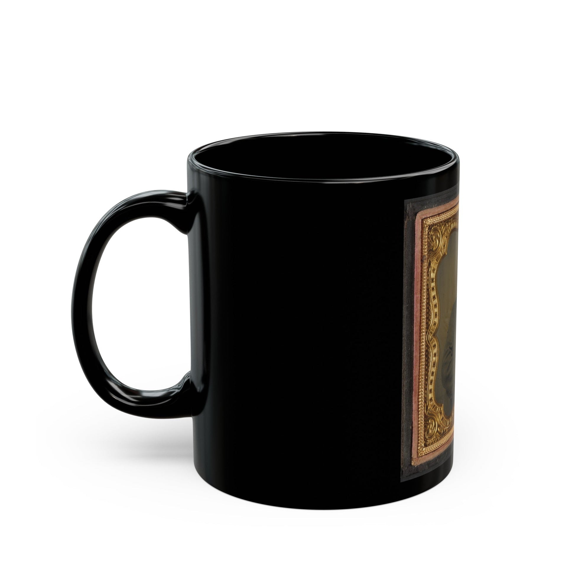 Private Richard F. Bernard Of Co. A, 13th Virginia Infantry Regiment, In Uniform (U.S. Civil War) Black Coffee Mug-The Sticker Space