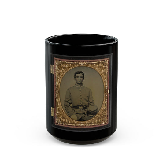 Private Samuel T. Cowley Of Co. A, 2nd Virginia Infantry Regiment (U.S. Civil War) Black Coffee Mug-15oz-The Sticker Space