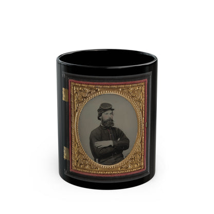 Private Tomley( ) Lumpkin Of 34th Virginia Infantry Regiment, In Uniform (U.S. Civil War) Black Coffee Mug-11oz-The Sticker Space