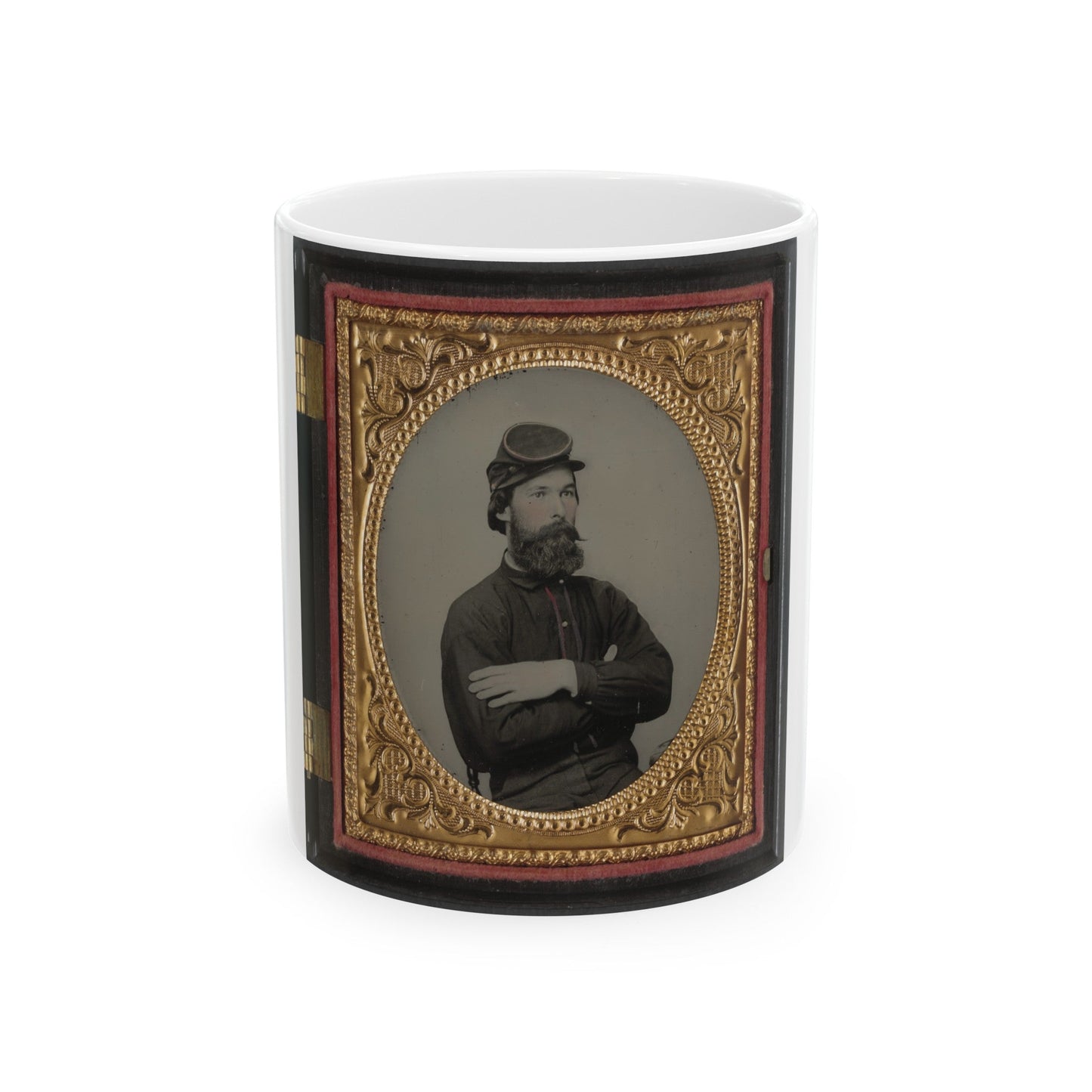 Private Tomley( ) Lumpkin Of 34th Virginia Infantry Regiment, In Uniform (U.S. Civil War) White Coffee Mug-11oz-The Sticker Space