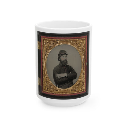 Private Tomley( ) Lumpkin Of 34th Virginia Infantry Regiment, In Uniform (U.S. Civil War) White Coffee Mug-15oz-The Sticker Space