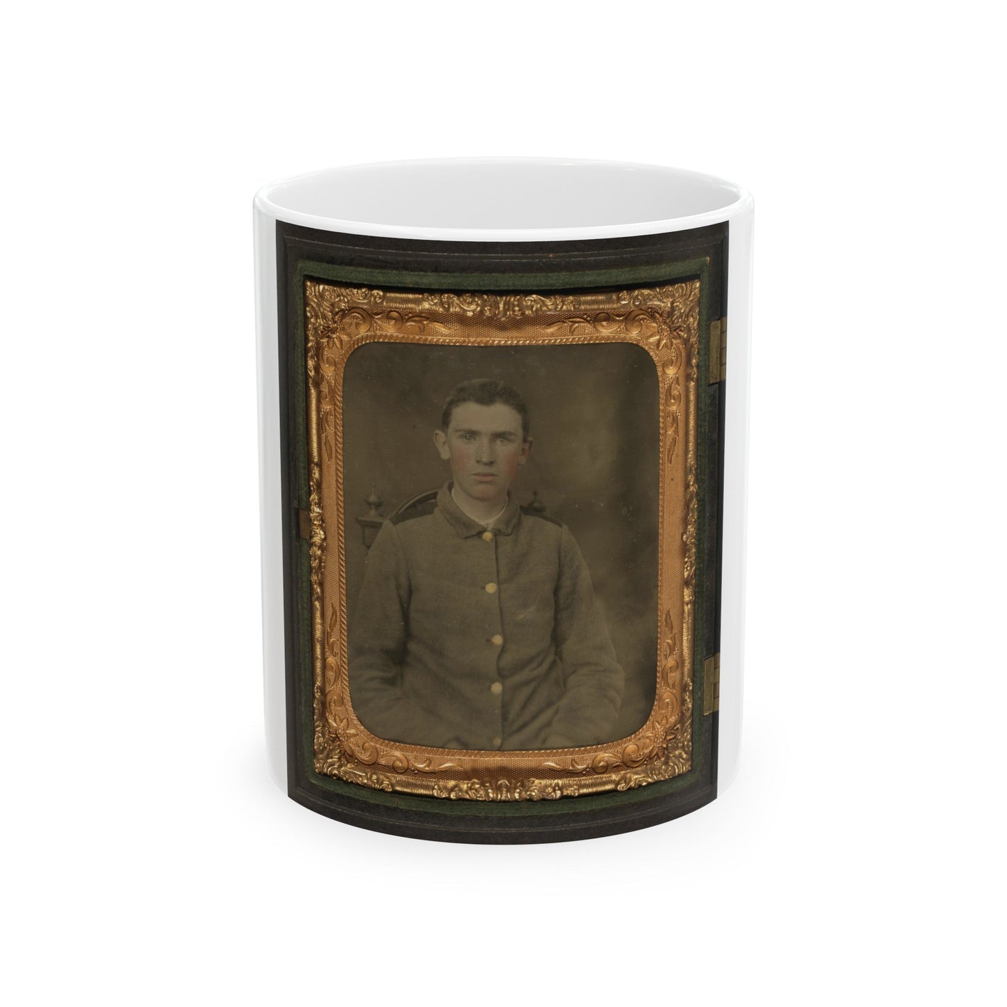 Private W.T. Harbison Of Company B, 11th North Carolina Infantry Regiment (U.S. Civil War) White Coffee Mug-11oz-The Sticker Space