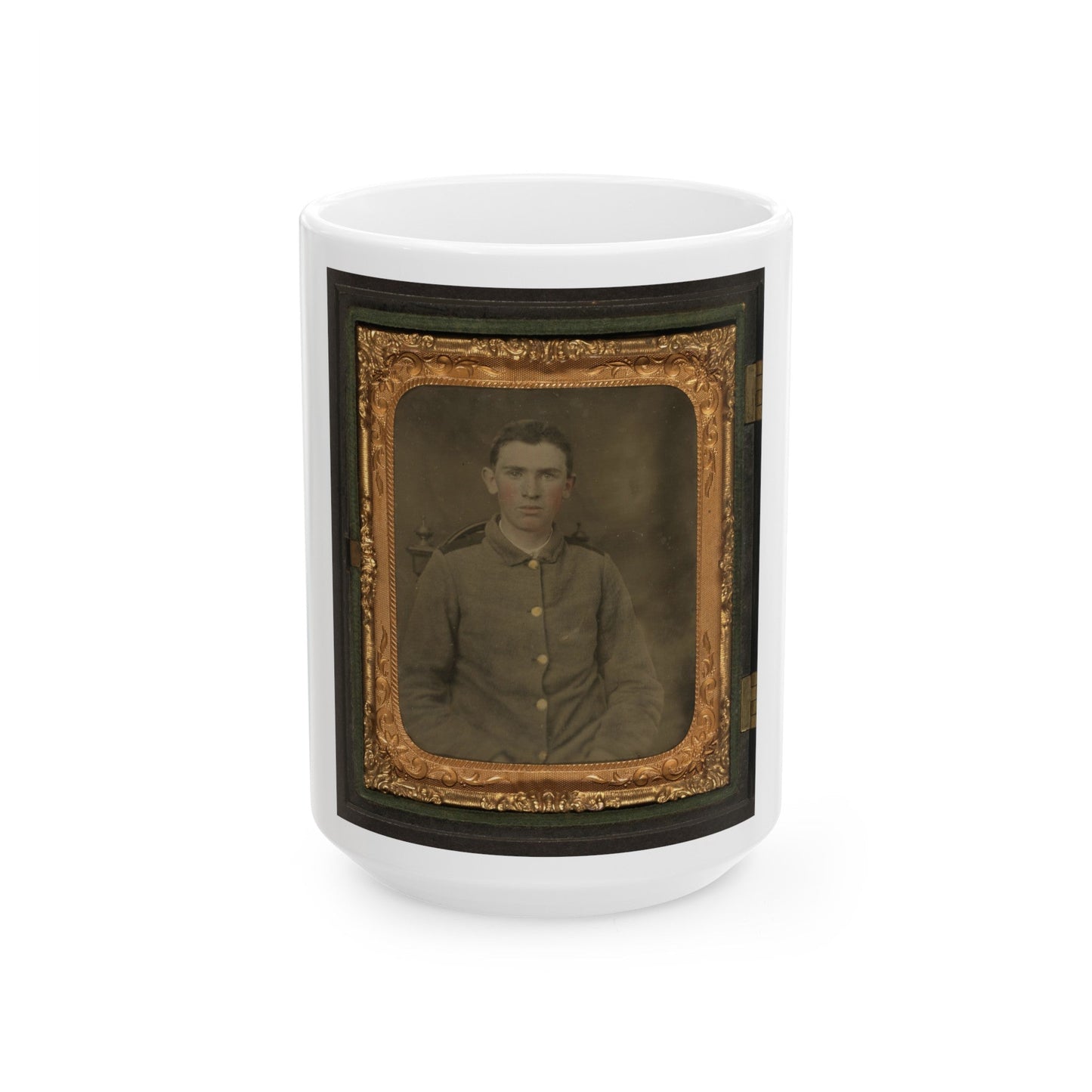 Private W.T. Harbison Of Company B, 11th North Carolina Infantry Regiment (U.S. Civil War) White Coffee Mug-15oz-The Sticker Space