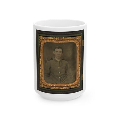 Private W.T. Harbison Of Company B, 11th North Carolina Infantry Regiment (U.S. Civil War) White Coffee Mug-15oz-The Sticker Space