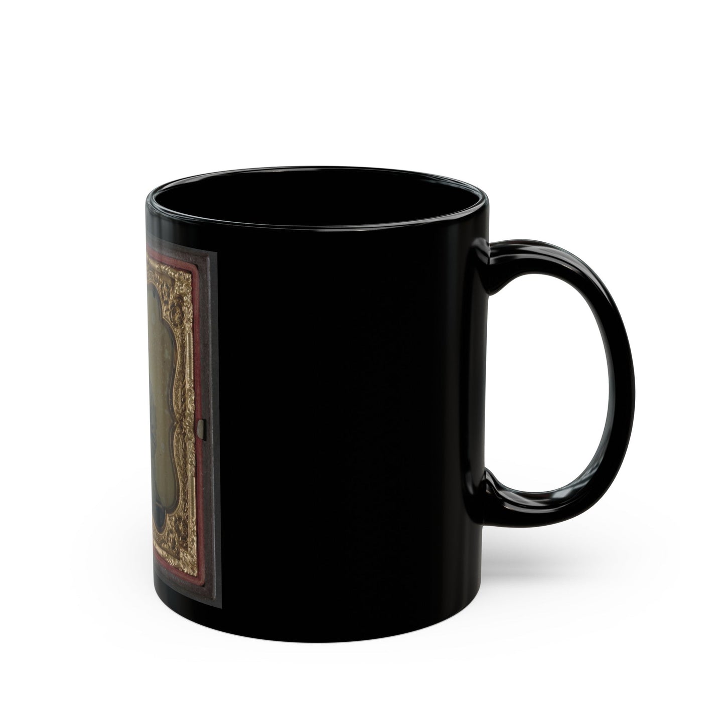 Private William H. Presgraves Of Company K, 97th Militia Virginia Infantry Regiment, With Rifle (U.S. Civil War) Black Coffee Mug-The Sticker Space