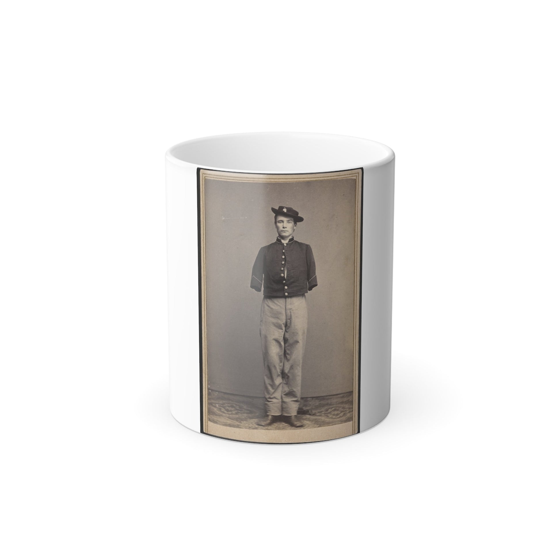 Private William Sargent of Co. E, 53Rd Pennsylvania Infantry Regiment, in Uniform, After the Amputation of Both Arms (U.S. Civil War) Color Morphing Mug 11oz-11oz-The Sticker Space