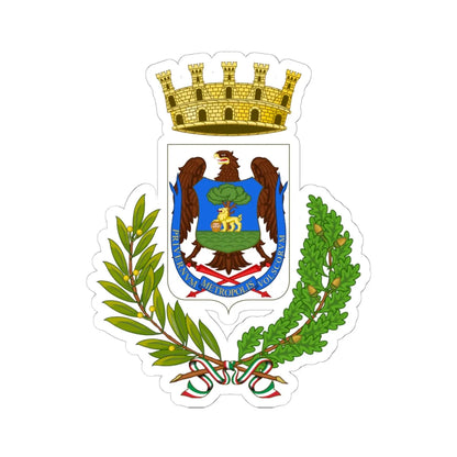 Priverno-Stemma (Italy) (Coat of Arms) STICKER Vinyl Kiss-Cut Decal 6 Inch White - The Sticker Space