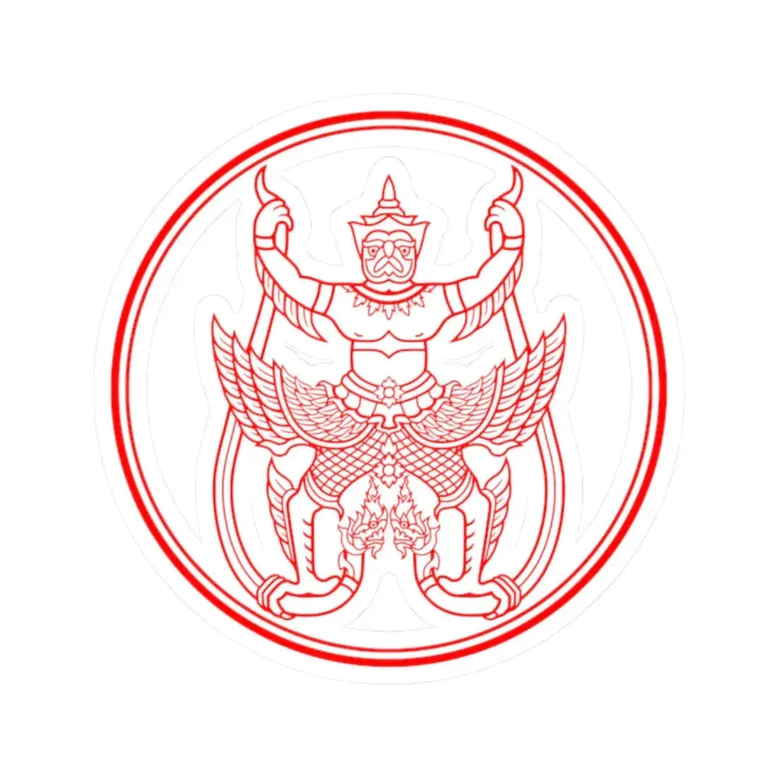 Privy Seal of King Rama II Buddha Loetla Nabhalai (Thailand) STICKER Vinyl Kiss-Cut Decal 2 Inch White - The Sticker Space