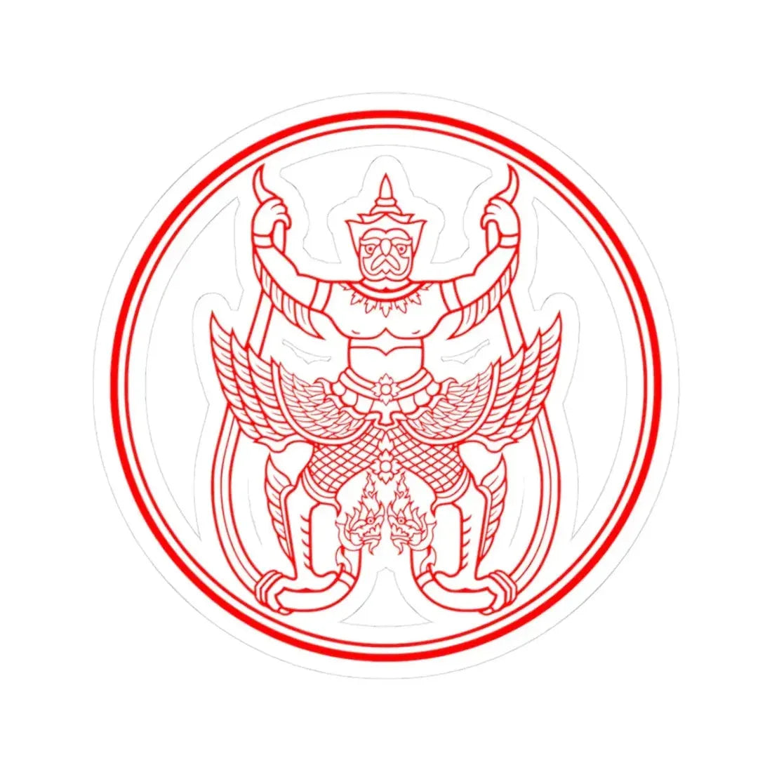 Privy Seal of King Rama II Buddha Loetla Nabhalai (Thailand) STICKER Vinyl Kiss-Cut Decal 3 Inch White - The Sticker Space