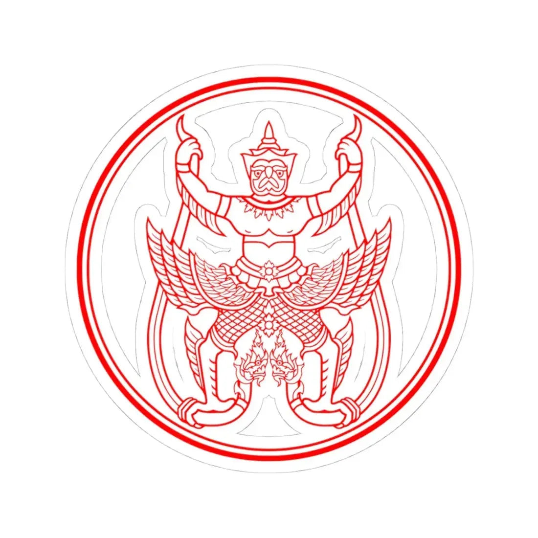 Privy Seal of King Rama II Buddha Loetla Nabhalai (Thailand) STICKER Vinyl Kiss-Cut Decal 4 Inch White - The Sticker Space