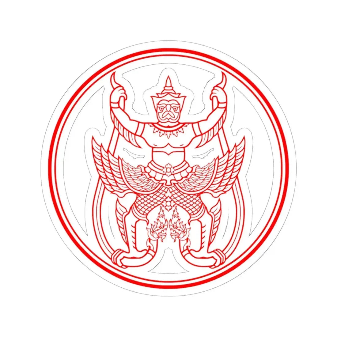 Privy Seal of King Rama II Buddha Loetla Nabhalai (Thailand) STICKER Vinyl Kiss-Cut Decal 6 Inch White - The Sticker Space