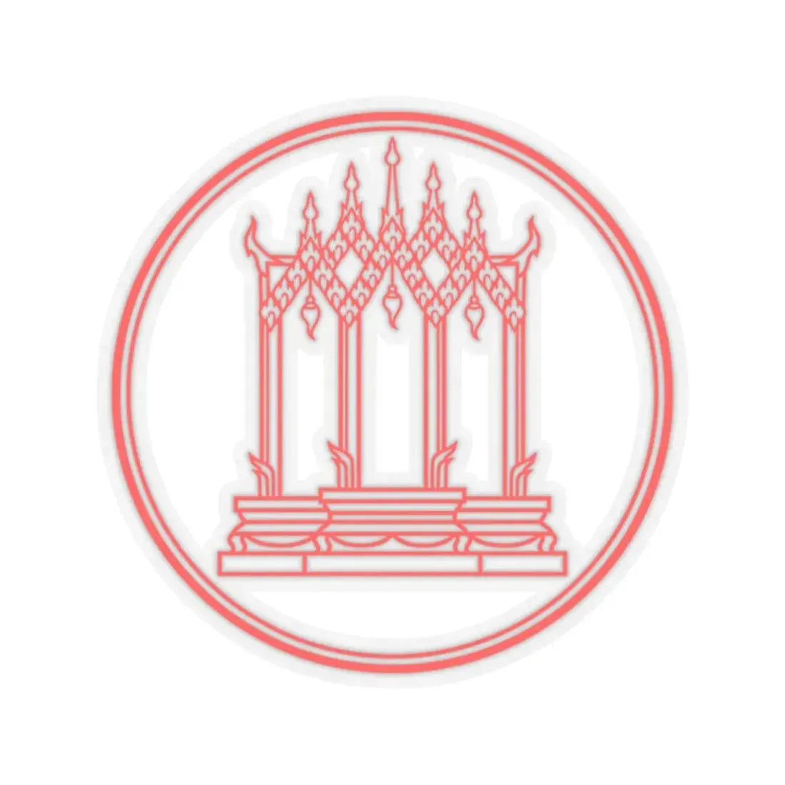 Privy Seal of King Rama III Jessadabodindra (Thailand) STICKER Vinyl Kiss-Cut Decal 2 Inch Transparent - The Sticker Space