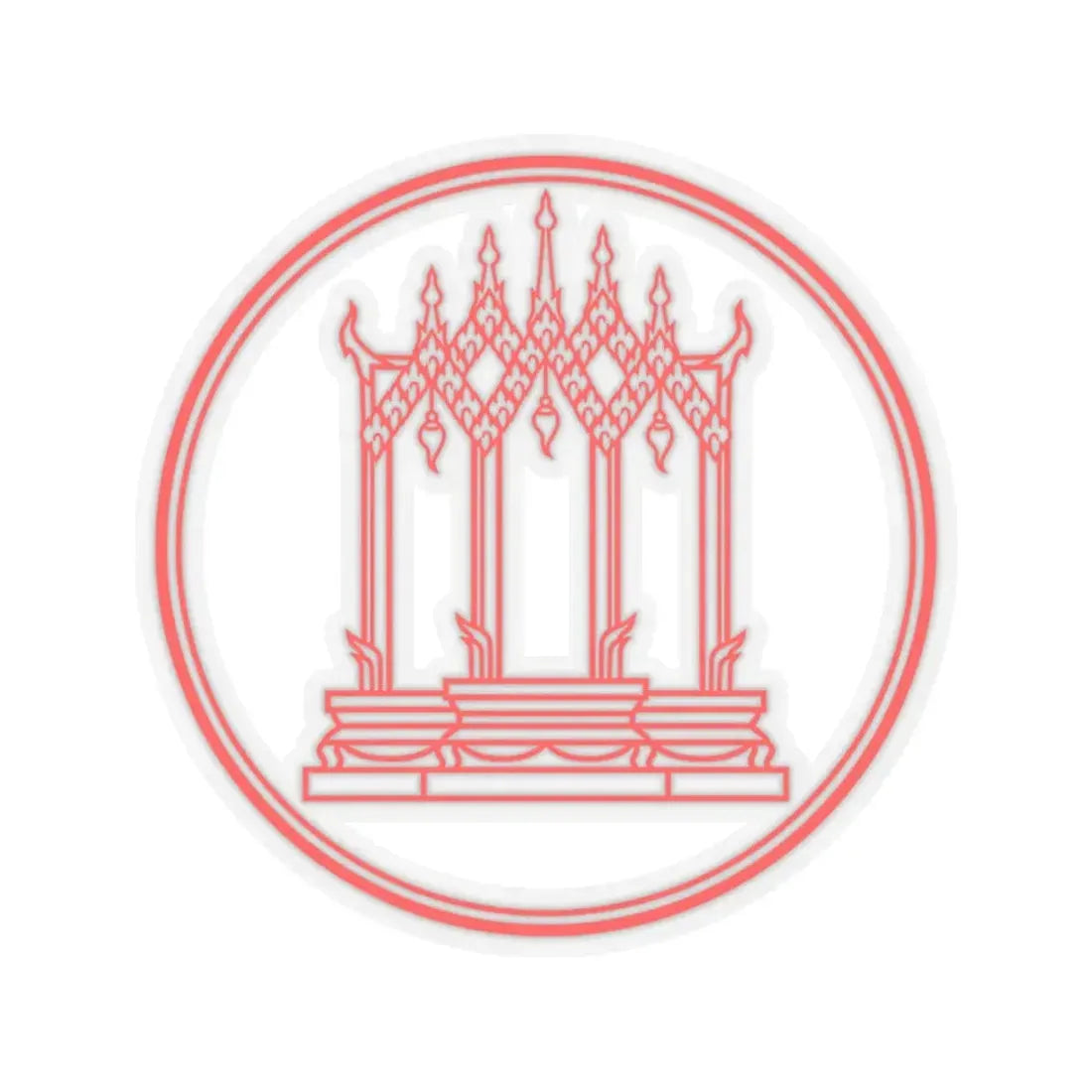 Privy Seal of King Rama III Jessadabodindra (Thailand) STICKER Vinyl Kiss-Cut Decal 3 Inch Transparent - The Sticker Space