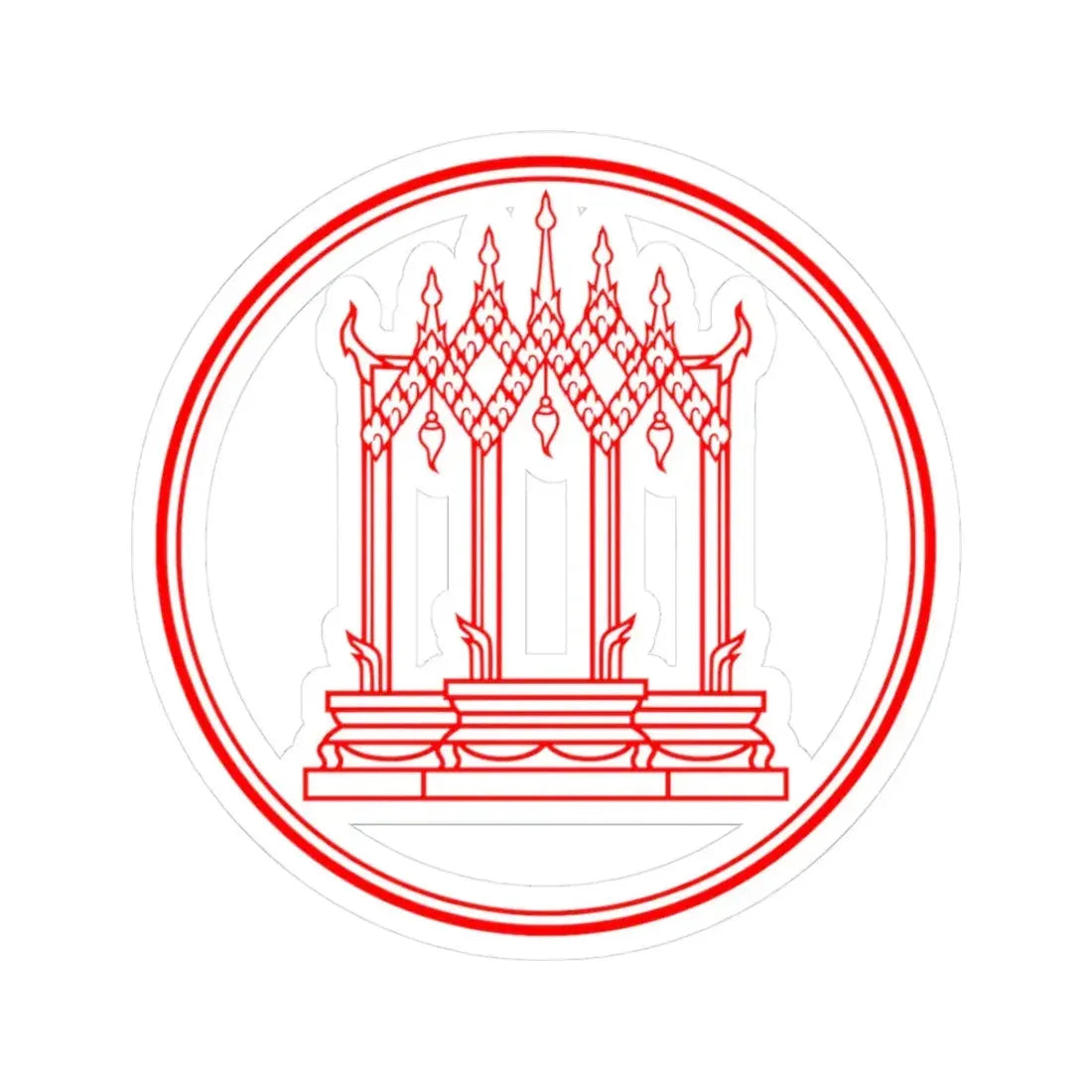 Privy Seal of King Rama III Jessadabodindra (Thailand) STICKER Vinyl Kiss-Cut Decal 3 Inch White - The Sticker Space