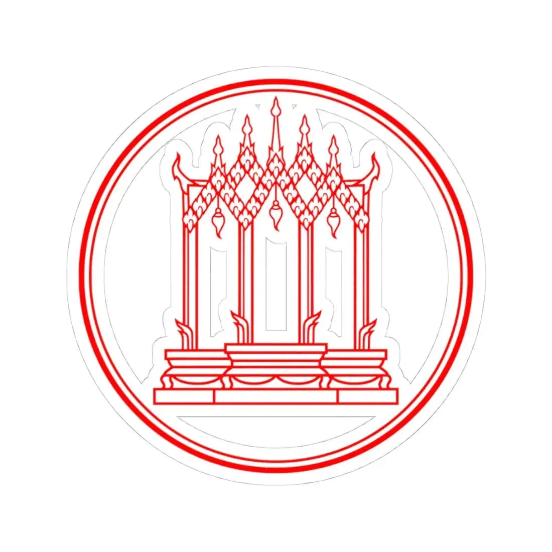 Privy Seal of King Rama III Jessadabodindra (Thailand) STICKER Vinyl Kiss-Cut Decal 4 Inch White - The Sticker Space