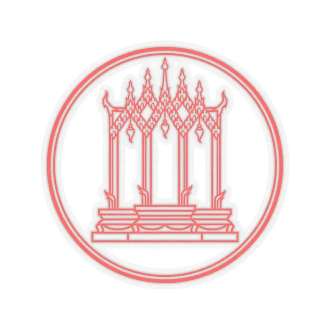 Privy Seal of King Rama III Jessadabodindra (Thailand) STICKER Vinyl Kiss-Cut Decal 6 Inch Transparent - The Sticker Space