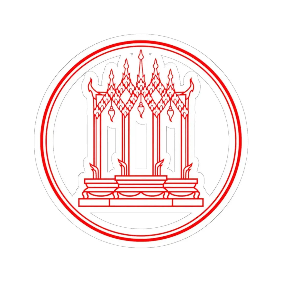 Privy Seal of King Rama III Jessadabodindra (Thailand) STICKER Vinyl Kiss-Cut Decal 6 Inch White - The Sticker Space