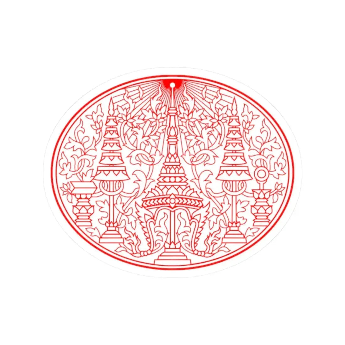 Privy Seal of King Rama IV Mongkut (Thailand) STICKER Vinyl Kiss-Cut Decal 2 Inch White - The Sticker Space